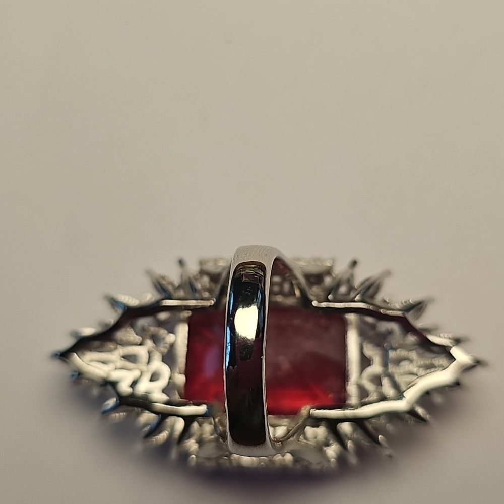 Massive Ruby Doublet Ring Size 9 - image 3
